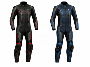 Custom OEM One-Piece Leather Motorcycle <b>Suit</b> | Black <b>Red</b> Gray | OEM ODM Manufacturer | Premium Design Quality | Racing Wear - Product Image 6