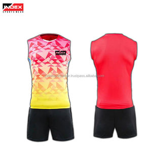 Conjunto de Camiseta de Voleibol Unisex INDEX, Sin Mangas, Cuello en V, Estampado Geométrico, Secado Rápido, Uniforme Deportivo de Verano para Adultos - Product Image 4