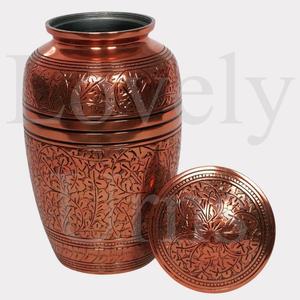 Urna de cremación de bronce con mosaico, tamaño mediano para adultos, recipiente conmemorativo para cenizas, diseño decorativo con patrones. - Product Image 3