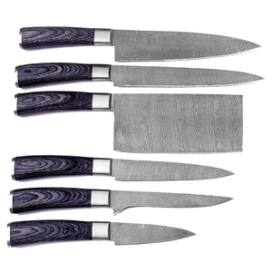 ชุดมีดเชฟ LEGACY BLADES พรีเมียม ทำมือจากเหล็กดามัสกัส 67 ชั้น คุณภาพสูง 100% ชุด 6 ชิ้น คมกริบ ใช้ได้ทั้งมือซ้ายและขวา ใบมีดตรง ด้ามไม้ - Product Image 1