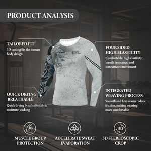 Rashguard de Alta Calidad para Gimnasio, Elástico en Cuatro Direcciones, de Secado Rápido, Servicio OEM al por Mayor, Directo de Fábrica - Product Image 6