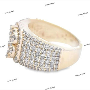 925 <b>Silver</b> Money Dollar Sign Moissanite Diamond <b>Ring</b> Hip Hop Diamond <b>Ring</b> with Dollar Sign for <b>Men</b> and Women - Product Image 5