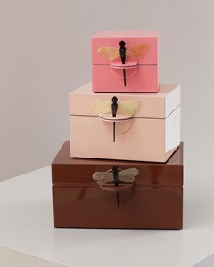 Boîte à bijoux et de rangement en laque colorée, best-seller, conception de couleur personnalisée OEM, fabriquée à la main en usine au Vietnam - Product Image 3