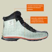 Bottes tactiques personnalisées en cuir de vache noir, norme EN 20347, antistatiques, antidérapantes, imperméables et respirantes
