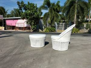 Ensemble de table et chaises de jardin en polyrotin moderne PRCF-096 pour l'extérieur - Product Image 6