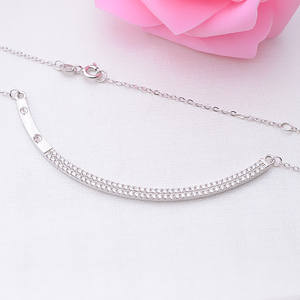 Collar de Plata S925 para Mujer, Cadena Personalizada con Nudo de Mariposa, Perla de Fantasía, Cristal, Soporte Vacío, Accesorio DIY - Product Image 3