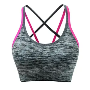 Sujetador deportivo activo cómodo para mujer, Top sin mangas de Yoga acolchado, ropa de entrenamiento