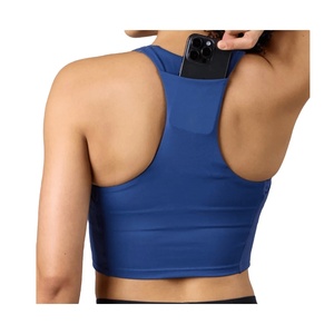 Sujetador Deportivo de Yoga para Mujer OEM, Espalda Cruzada, Antiolor, Soporte Medio, Sin Costuras, Spandex/Nailon, Secado Rápido, Personalizable en la Parte Delantera - Product Image 4