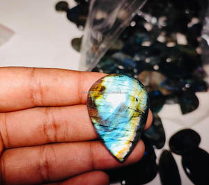 Cabochons de labradorite naturelle à éclat complet, pierres précieuses en vrac pour la fabrication de bijoux, vente en gros, certifiées par un tiers, sans traitements FAIJAN - Product Image 2
