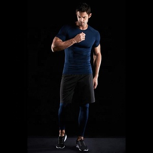 High Quality Men's Professional Gym Rash Guard Cotton/Bamboo Fiber 220g Portable Customized Logo Print Long Compression - Product Image 3
