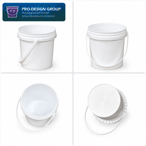 1L Plastic Paint Container with Color Mixing Lid; Airtight Pail for Precise Paint Mixing & Storage - Product Image 3