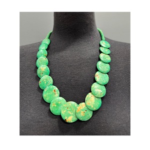Modern Polyresin Beads Statement Pendant Necklace Adjustable <b>Rope</b> Handmade Cute Women's Designer Jewelry for Boutique Gift - Product Image 3