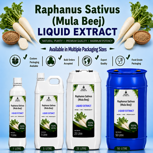 Raphanus Sativus Liquid Extract Mula Beej <b>Herbal</b> <b>Supplement</b> Natural Food Grade Oral Tincture Bulk Packaging India Newborn - Product Image 1
