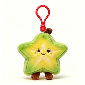 Llavero de peluche de fruta estrella personalizable, amuleto de peluche de carambola, llavero de peluche de fruta estrella, mini juguete de peluche de fruta estrella - Product Image 5