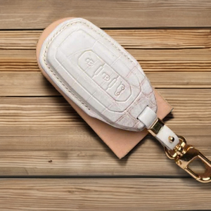 Accessoires de voiture Protecteur de mode en cuir véritable Croco Etuis à clés pour Ford Car Series Handmade Alligator Car Key Case - Product Image 1