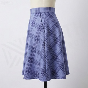 Women A-Line Plaid Mini <b>Skirt</b> Regular Waist Cotton Polyester Woven Casual Style All Seasons - Product Image 3