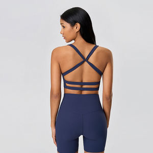 Conjuntos de Yoga Populares en Europa y América, Pantalones de Yoga Transpirables de Cintura Media para Mujer, Chaleco Deportivo, Ropa de Fitness de 2 Piezas, Ecológica - Product Image 1