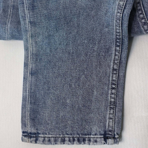 Jean pour homme coupe droite, délavé moyen, vintage, tissé, coupe classique, poids moyen, 100% coton denim, taille mi-haute, style décontracté streetwear - Product Image 6