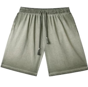 Pantalones Cortos Deportivos de Algodón 100% con Lavado Ácido Estilo Vintage, Ajuste Relajado Personalizado, Cintura Elástica, Transpirables, Antiarrugas, Fabricante - Product Image 1