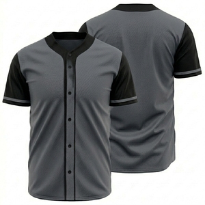 Maillot de baseball à séchage rapide avec nom et numéro d'équipe, sublimé, col en V, protection UV, respirant, pour hommes et femmes, été - Product Image 5