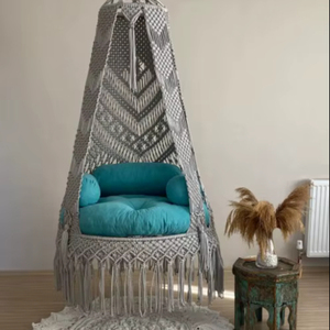 Hanging chair, <b>Macrame</b> swing, hängesessel, Swing chair, Rocking Chair, Crochet, <b>Macrame</b> swing chair, hanging chair indoor - Product Image 1