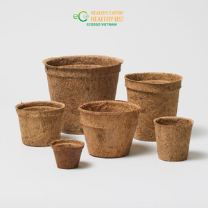 Pot en fibre de coco biodégradable - Pots en coco écologiques sur mesure pour plantes et fleurs de Eco2go Vietnam - Product Image 1