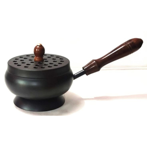 Quemador Árabe Tradicional de Alta Calidad con Mango de Madera, Porta Incienso de Metal Antiguo para Fragancia del Hogar - Product Image 3