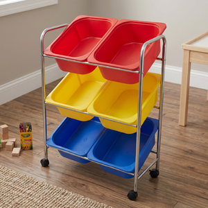 กล่องเก็บเครื่องมือโลหะแบบมีล้อ 6 ลิ้นชัก ดีไซน์ทันสมัย เงางาม รูปทรงสี่เหลี่ยม ประกอบเองได้ - Product Image 2