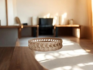 Bandeja de servir de ratán, ideal para servir de forma funcional y organizar el hogar, base de exhibición para plantas pequeñas, suculentas o terrarios - Product Image 6