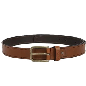 Cinturón Casual de Cuero Marrón para Hombre, de Cuero Vacuno Original, con Hebilla Ajustable de Latón Antiguo - Product Image 5