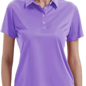 Ensemble de tenue de golf d'été pour femmes 100 % coton, chemise polo à manches courtes, coupe ajustée, élégante - Product Image 1
