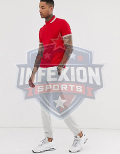 Chemise à manches courtes pour homme, couleur unie, décontractée, tricotée en piqué, spandex/polyester, brodée, lavable en machine - Product Image 2