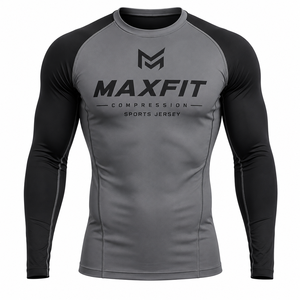 Camiseta Deportiva de Compresión de Manga Larga Personalizada, de Secado Rápido, para Gimnasio, Running, Fitness, Ropa Deportiva de Alto Rendimiento para Hombre - Product Image 1