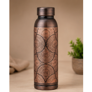 Botella de Agua con Degradado de Rosa a Cobre Morado, con Tapa de Cobre, Portátil, para Viajes, Diseño Moderno - Product Image 2