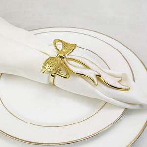 แหวนรองผ้าเช็ดปากโลหะสไตล์ร่วมสมัยสำหรับตกแต่งโต๊ะ ที่วางผ้าเช็ดปากตกแต่งระดับพรีเมียมสำหรับงานอีเว้นท์และบ้าน - Product Image 3