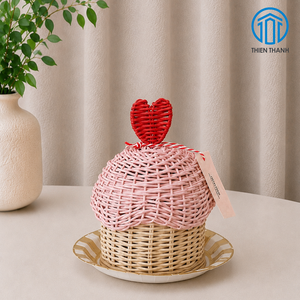 Cesta de Regalo Gergean para Ramadán, Caja de Pastelitos de Mimbre Hecha a Mano, Decoración de Mimbre para Eid Mubarak - Product Image 1