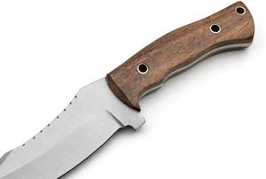 Harpon recurvé en acier satiné personnalisé, outil utilitaire d'extérieur, avec manche en bois de noyer, artisanat de finition - Product Image 3