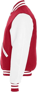 OEM Men's Customized Logo Varsity <b>Jacket</b> Double Pocket Adjustable High Street Stand Blank Baseball Letterman College <b>Jacket</b> 100% - Product Image 1
