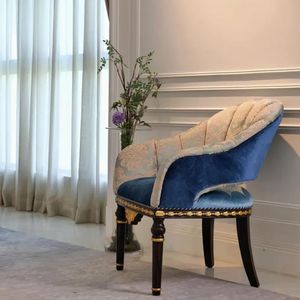 Oferta Especial: Juego de Dormitorio de Lujo Clásico en Blanco, Dorado y Negro, Cama Tapizada, Muebles Elegantes de Estilo Real para Hotel - Product Image 6