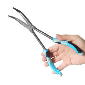 Top Quality 11 Inch Bent <b>Long</b> <b>Nose</b> Pliers Plain Smooth Jaws Fishing Plier Stainless Steel Multifunction Fish Hook Remover Tools. - Product Image 1