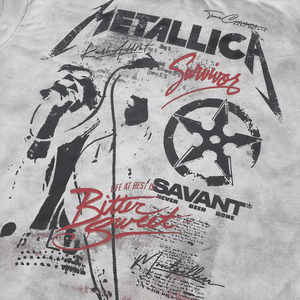 ผู้ผลิตเสื้อผ้า เสื้อยืดสตรีทแวร์สั่งทำพิเศษ 250gsm พิมพ์ลายคุณภาพสูง โลโก้ประดับเพชร ทรงหลวม ขาดๆ สำหรับผู้ชาย - Product Image 4
