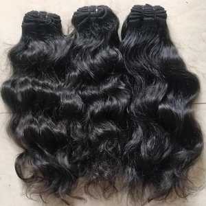 <strong>Vendor's</strong> Natural Chemical-Free Indian Raw Wavy Virgin Hair Extensions Cuticle Aligned Straight Deep Wave Bundles - Product Image 3