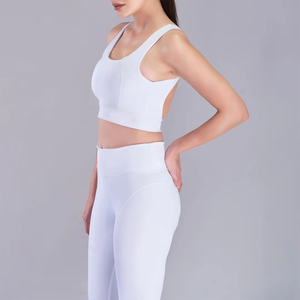 Ensemble de yoga pour femmes personnalisable, best-seller, 2 pièces, respirant, vêtements de sport, avec taille élastique - Product Image 6