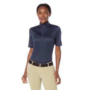 Polo à rayures Luck Panther, col montant, style esthétique, vêtements de sport de tennis pour femmes, t-shirts polo à demi-fermeture éclair sur le devant, hauts de sport décontractés courts - Product Image 6