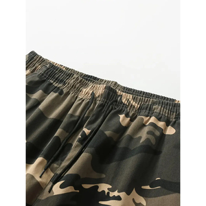 Streetwear Men Heavyweight Cargo Sweatpants Oversized Baggy Multi Pocket Fleece Joggers Cotton Casual Custom Logo Pleated <b>Pants</b> - Product Image 3