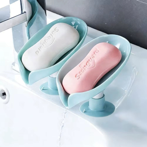 Support à Savon Drainant en Forme de Feuille avec Ventouse, Boîte à Savon Personnalisable avec Logo, Nouveau Design de Qualité Supérieure - Product Image 5