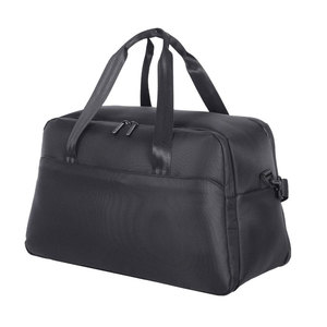 <b>Black</b> Duffle <b>Bag</b> With <b>Top</b> <b>Handles</b> Zipper Closure Lightweight Travel Gym Use Unisex - Product Image 3