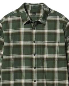 Camisa Casual a Cuadros Verde Oliva para Hombre, Algodón y Poliéster, Manga Larga, Cierre de Botones, Diseño a Cuadros, Suave y Cómoda para Uso Diario - Product Image 4