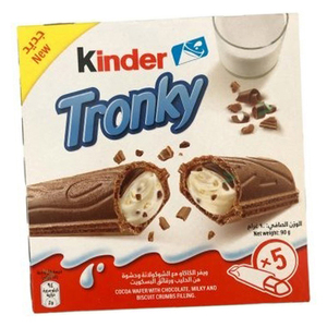 Cheap Rate Crunchy Chocolate Ferrero Kinderr Tronky 3 Pack Chocolate Wafer <b>Bars</b> 90g Wholesale For Export Wafer <b>Snack</b> - Product Image 1