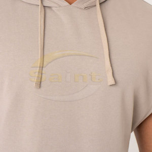 Haut de sport sans manches pour homme avec capuche ajustable, en coton respirant, idéal pour l'entraînement, la course et le fitness - Product Image 6
